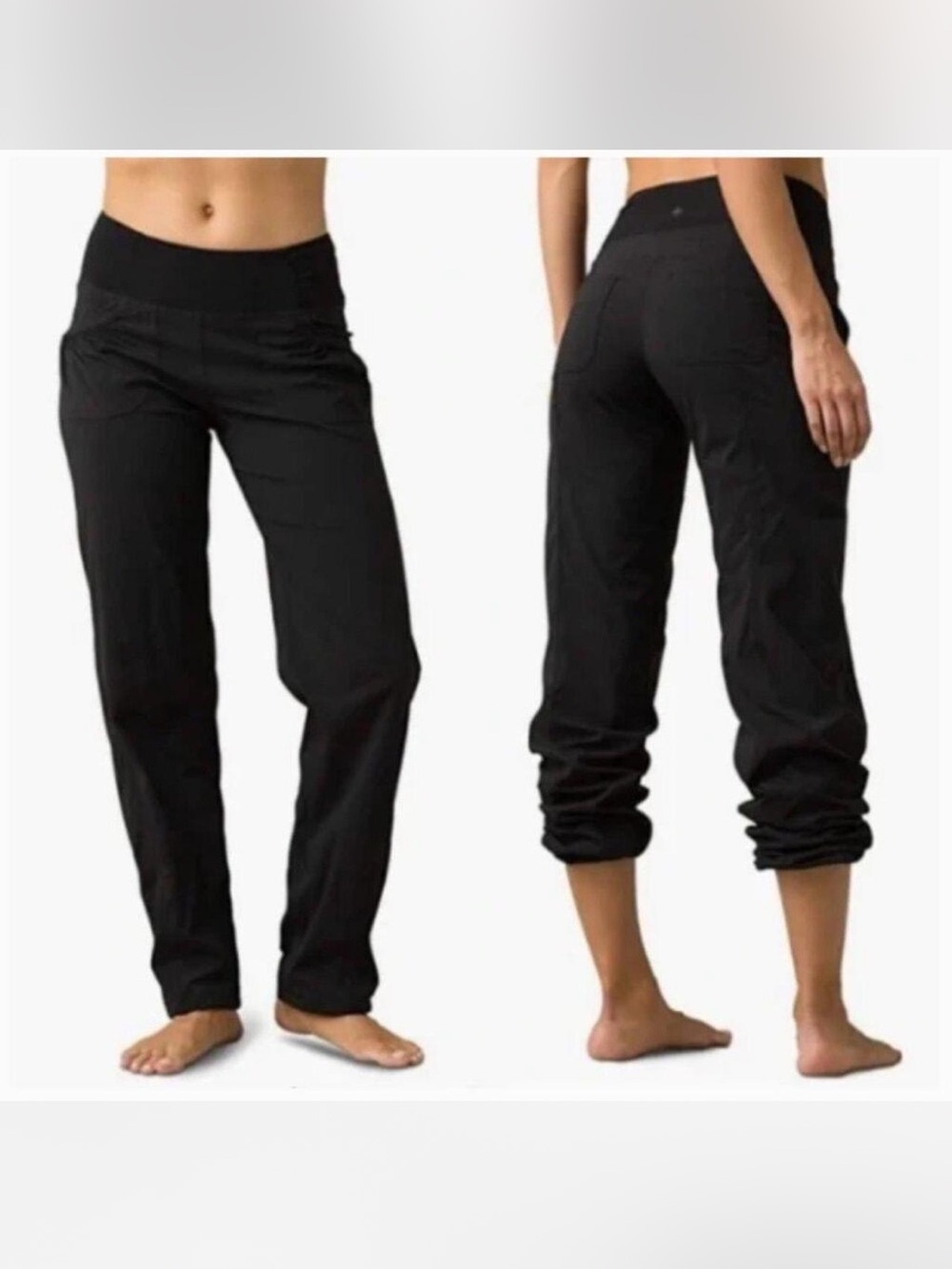 PrAna Women’s Summit Regular Length Pants Size Large Black Lightweight Gorpcore
